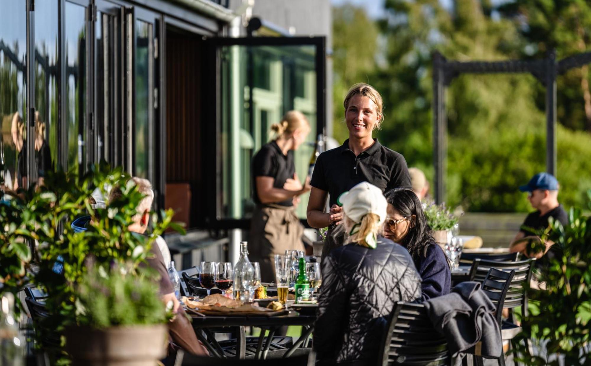 Halmstad Golfarena Stugor Bagian luar foto