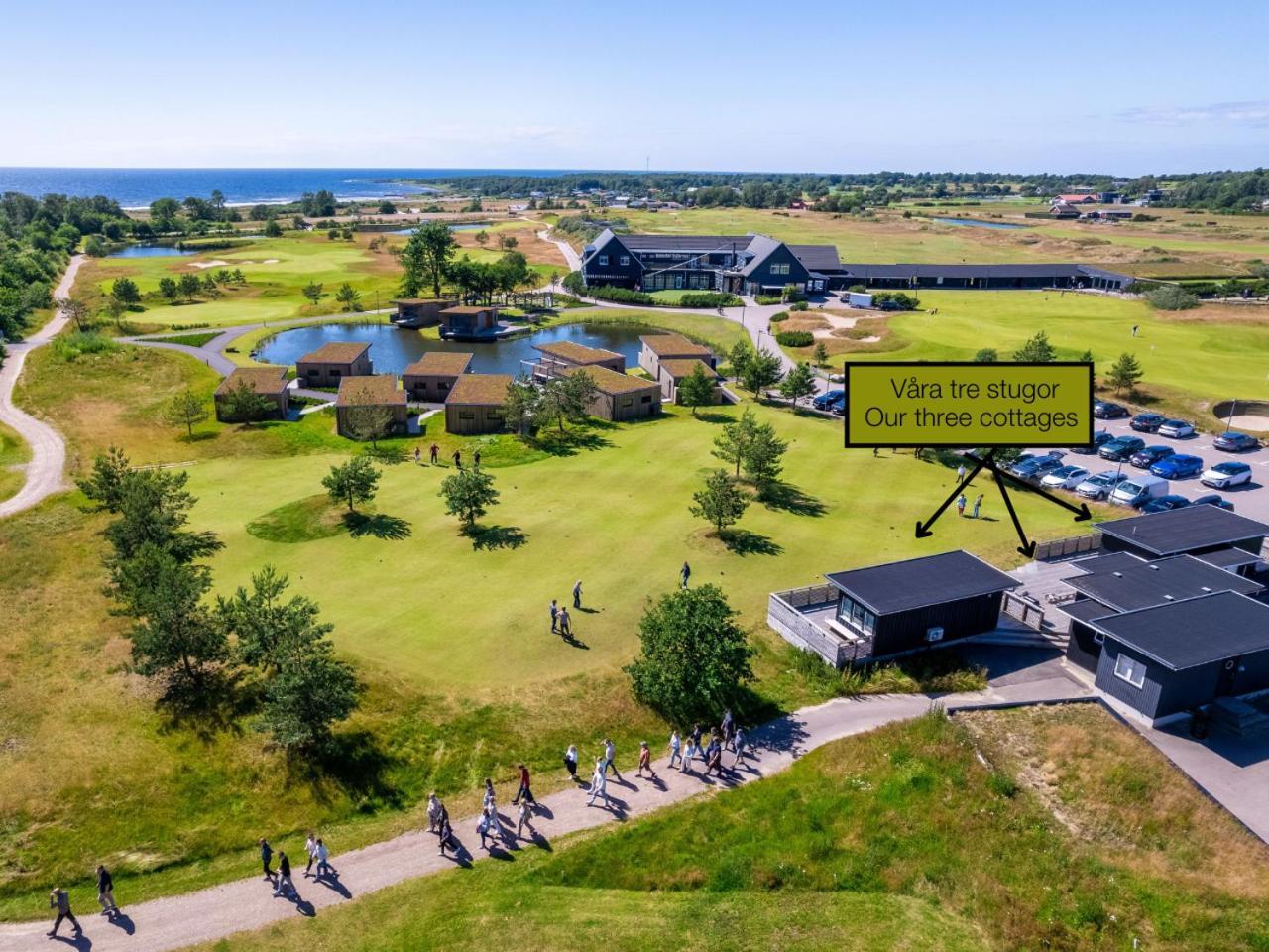 Halmstad Golfarena Stugor Bagian luar foto