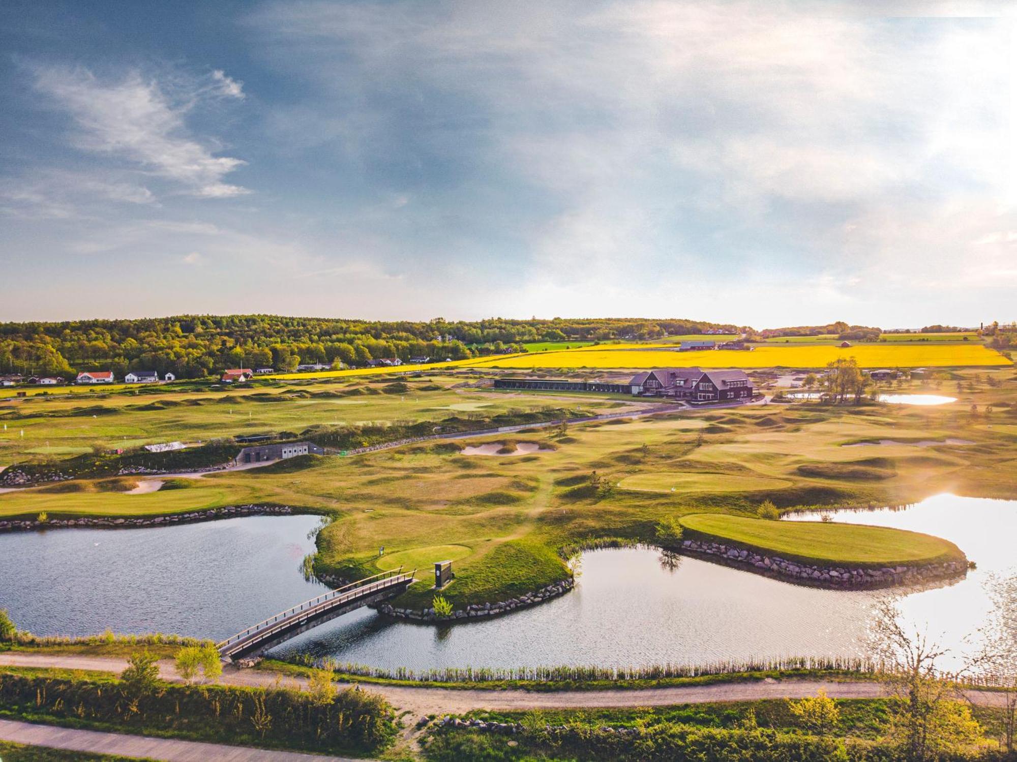 Halmstad Golfarena Stugor Bagian luar foto