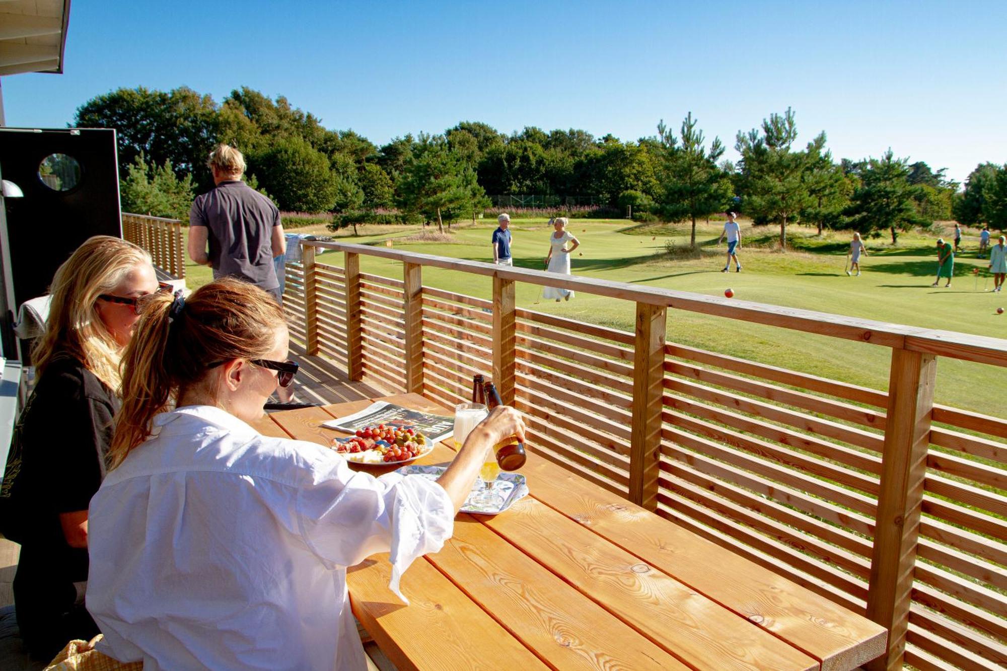 Halmstad Golfarena Stugor Bagian luar foto